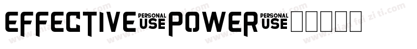 Effective Power字体转换